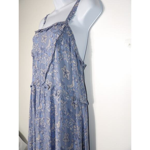 Spell Blue Floral Midi Dress - Picture 15 of 16